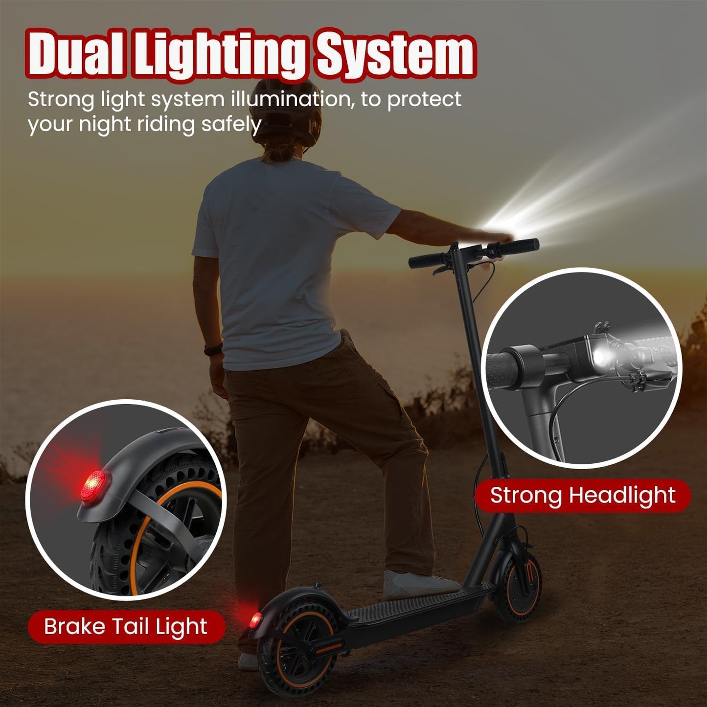 Dluxe Ave. Adult Electric Scooter, Foldable 500W Motor 17-20 Mile Range &17- 20Mph Speed 8.5 Solid Tires