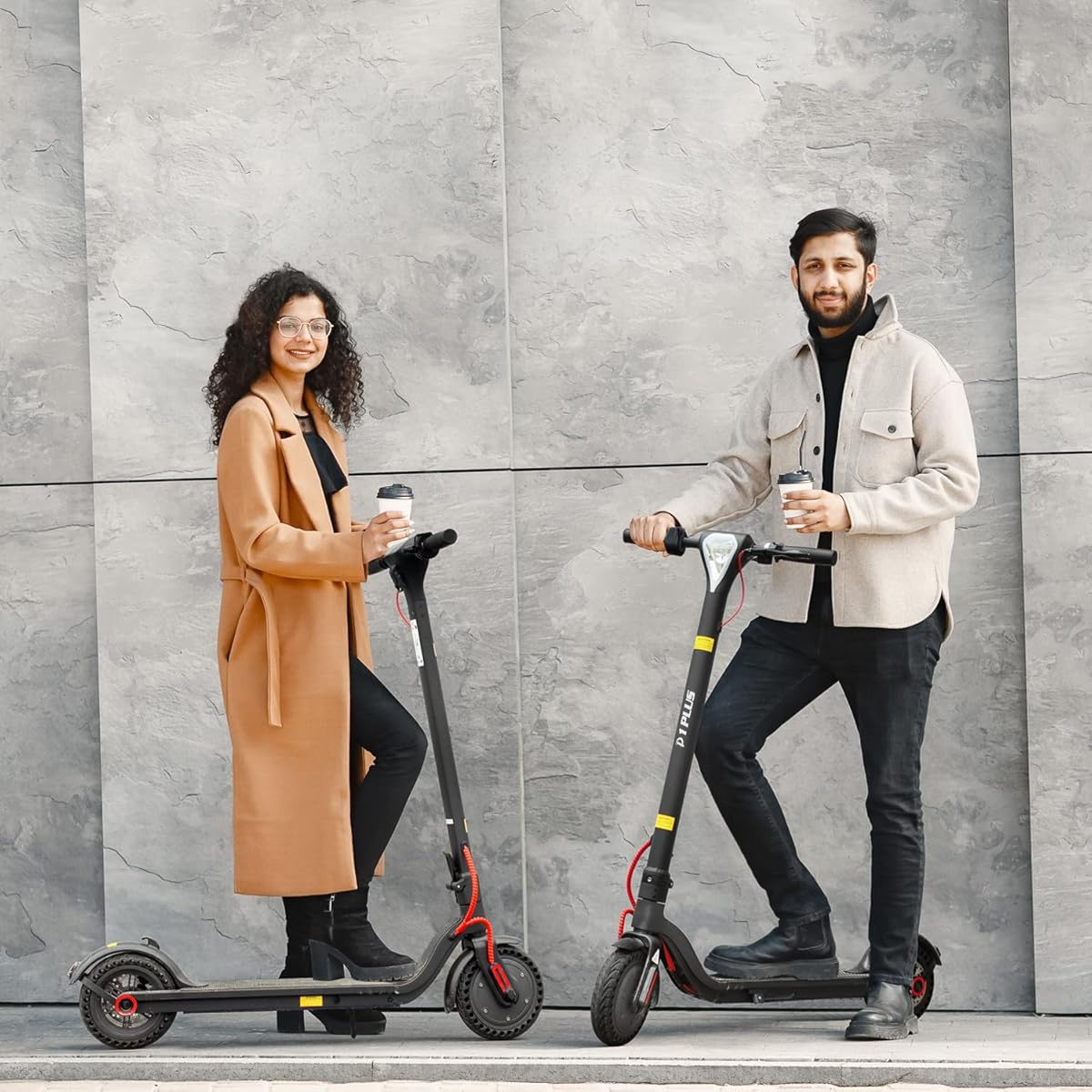 Dluxe Ave. Portable Folding Electric Scooter Adults with Dual Braking System and App Control