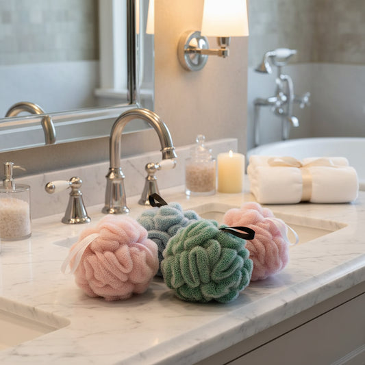Dluxe Ave. Large Double-Net Bath Ball for Exfoliating