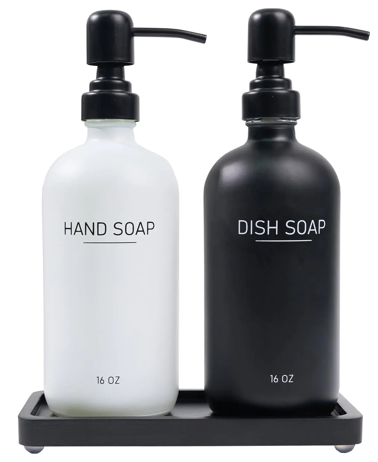 Dluxe Ave. Soap Dispenser Set - Perfect Bathroom Sets Home Decor(White & Black)