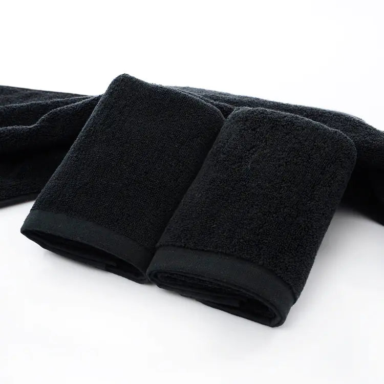 Dluxe Ave. Black Pure Cotton Towels - 21 Strand Hotel Supply