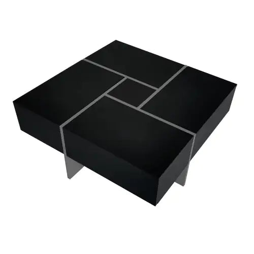 Dluxe Ave. Unique Design Coffee Table With 4 Hidden Storage Compartments