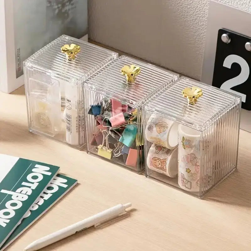 Dluxe Ave. Transparent Cosmetic Storage Box for Makeup and Jewelry