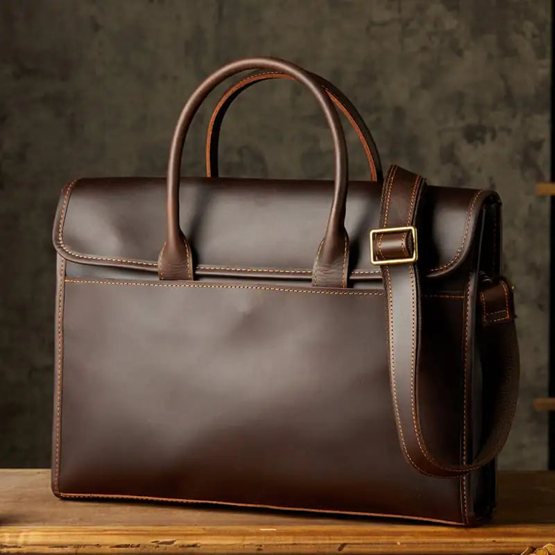 Dluxe Ave. Genuine Leather Business Briefcase