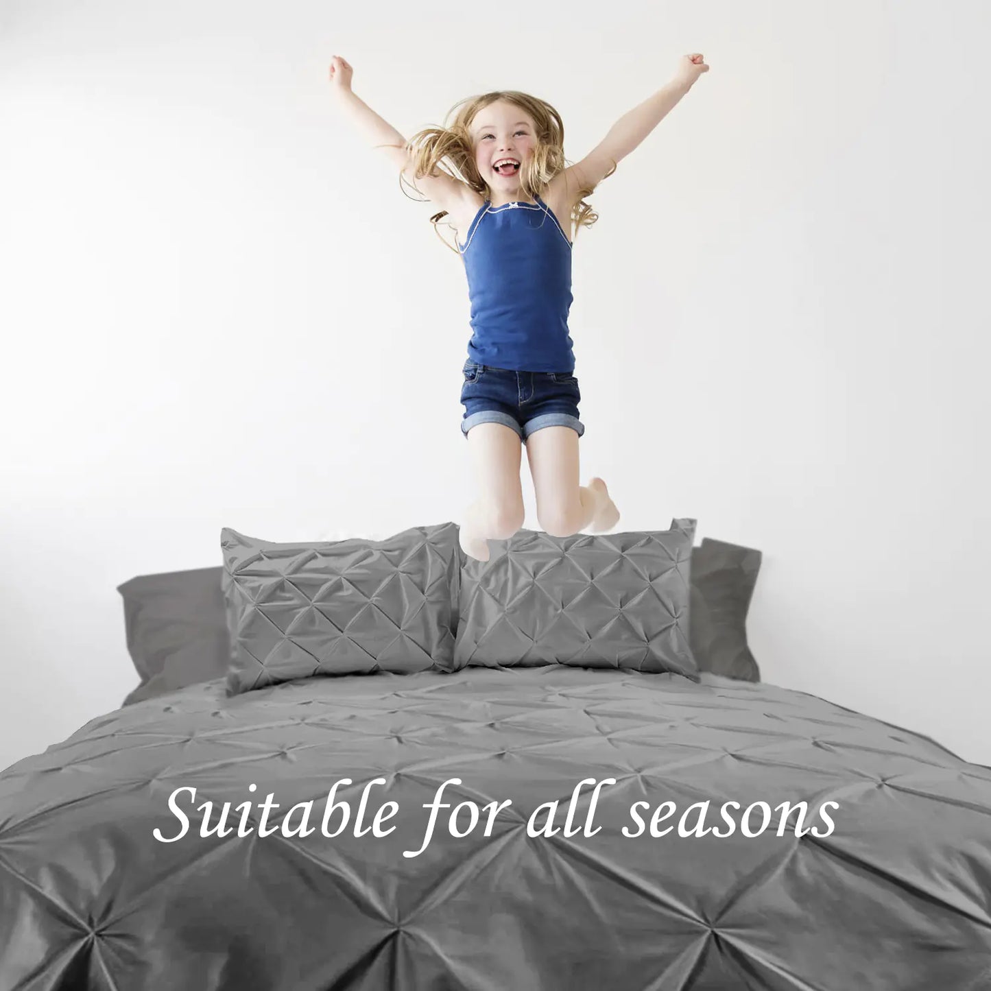 Dluxe Ave. Luxury Couples Quilt Bedding Sets/ Grey