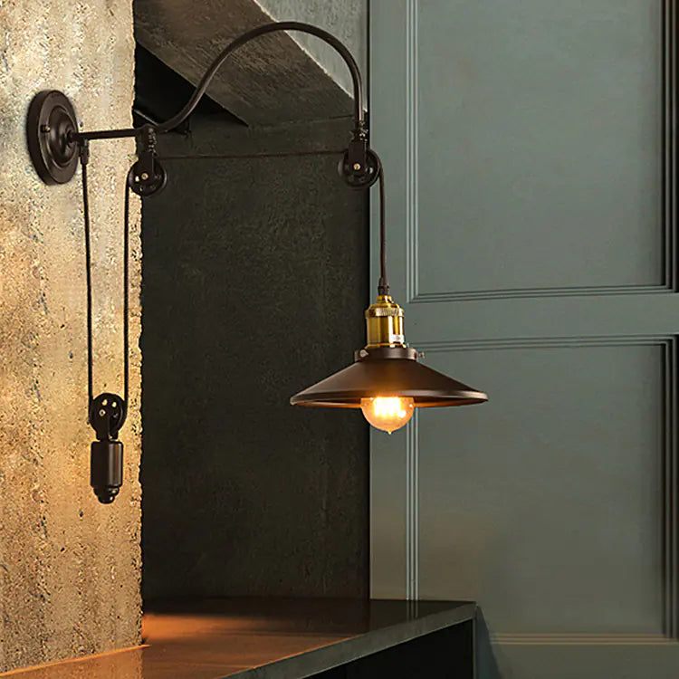 Dluxe Ave. Vintage Industrial Wall Lamp for Bar and Café