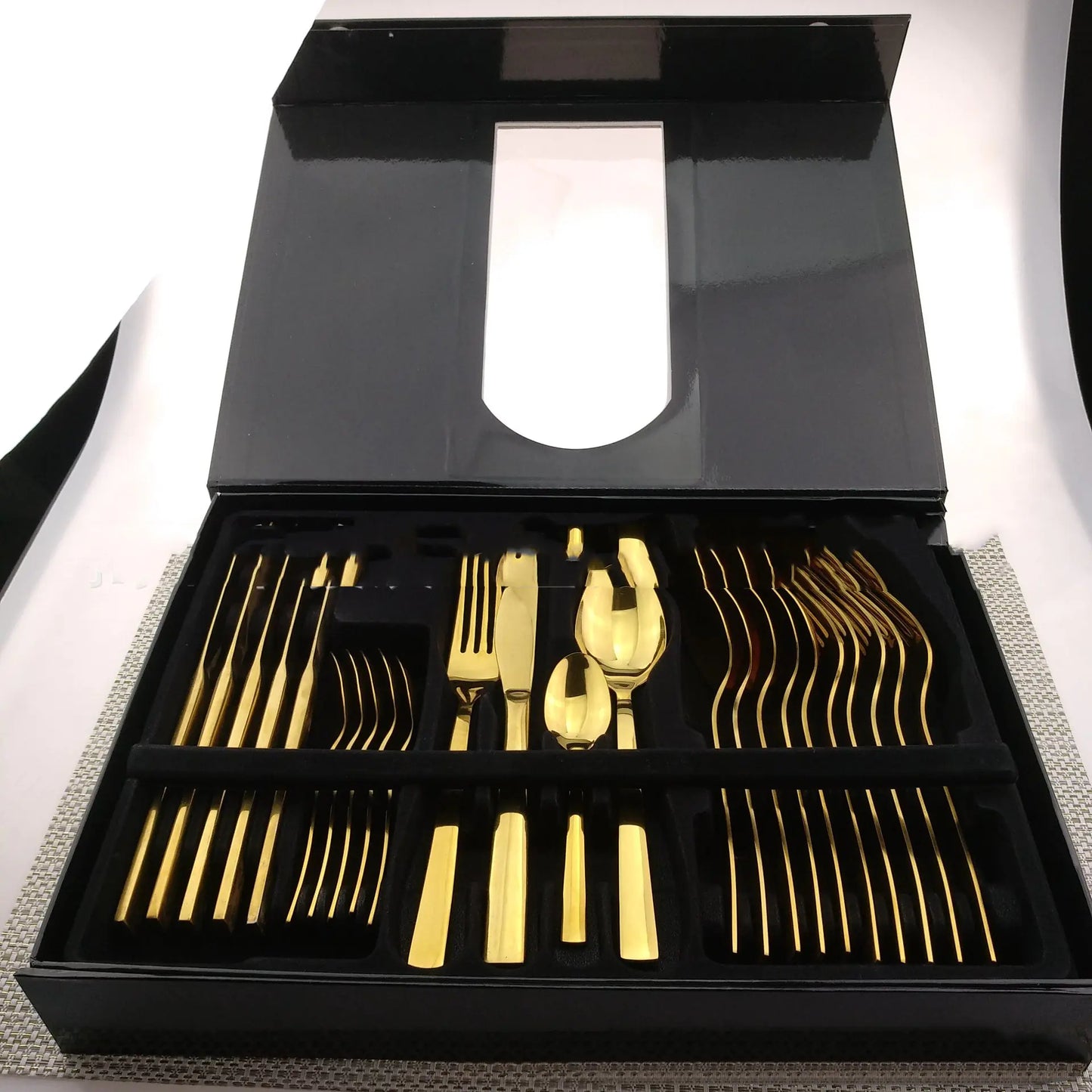 Dluxe Ave. 24-Piece Golden Stainless Steel Western Cutlery Set