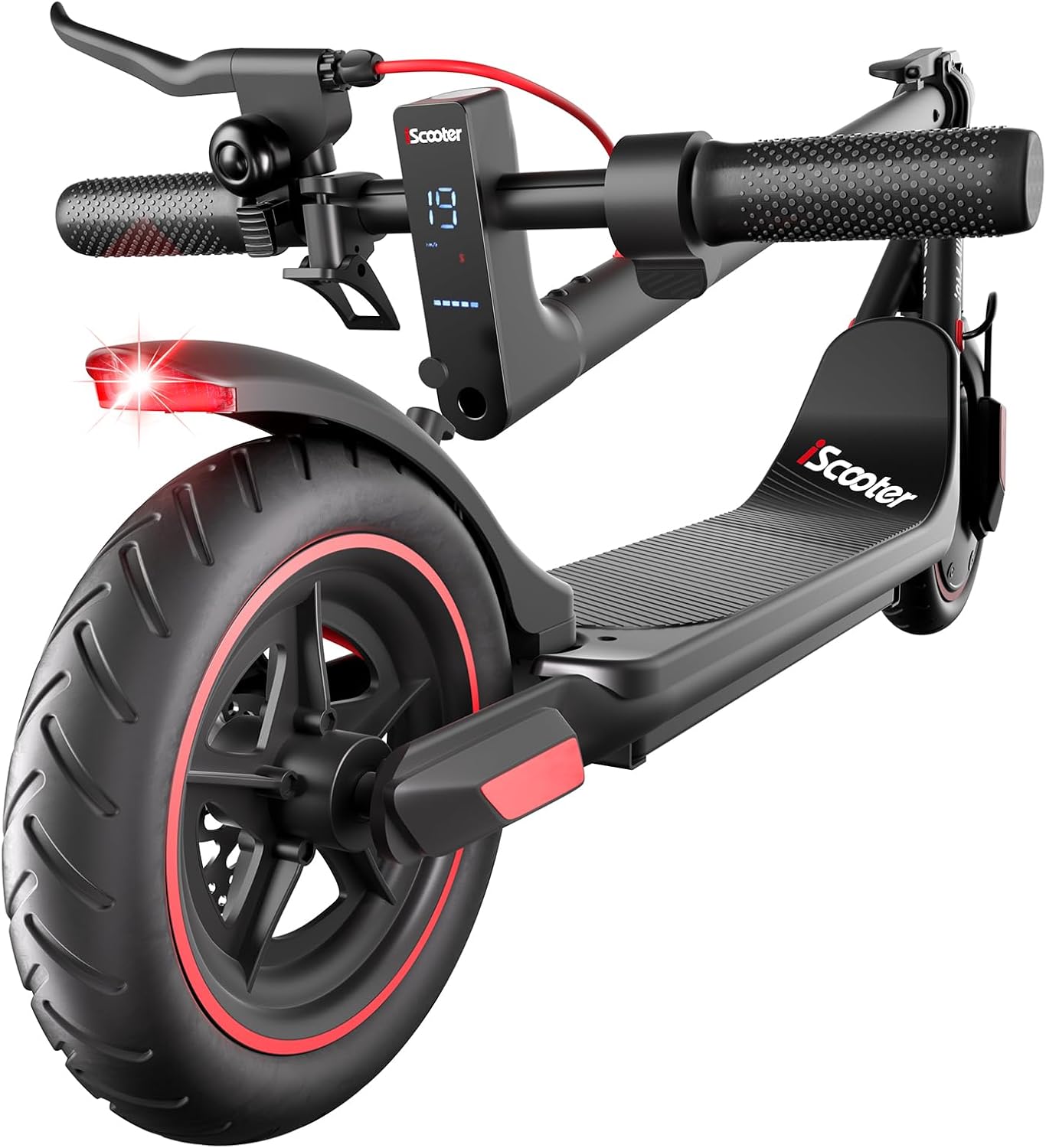 Dluxe Ave. Foldable Electric Scooter for Adults 18.7/12.5 Miles Long Range18.7/15.5 Mph Speed 8.5in Honeycomb Tire Folding E Scooter with Double Braking System Electric Scooter for Commuting