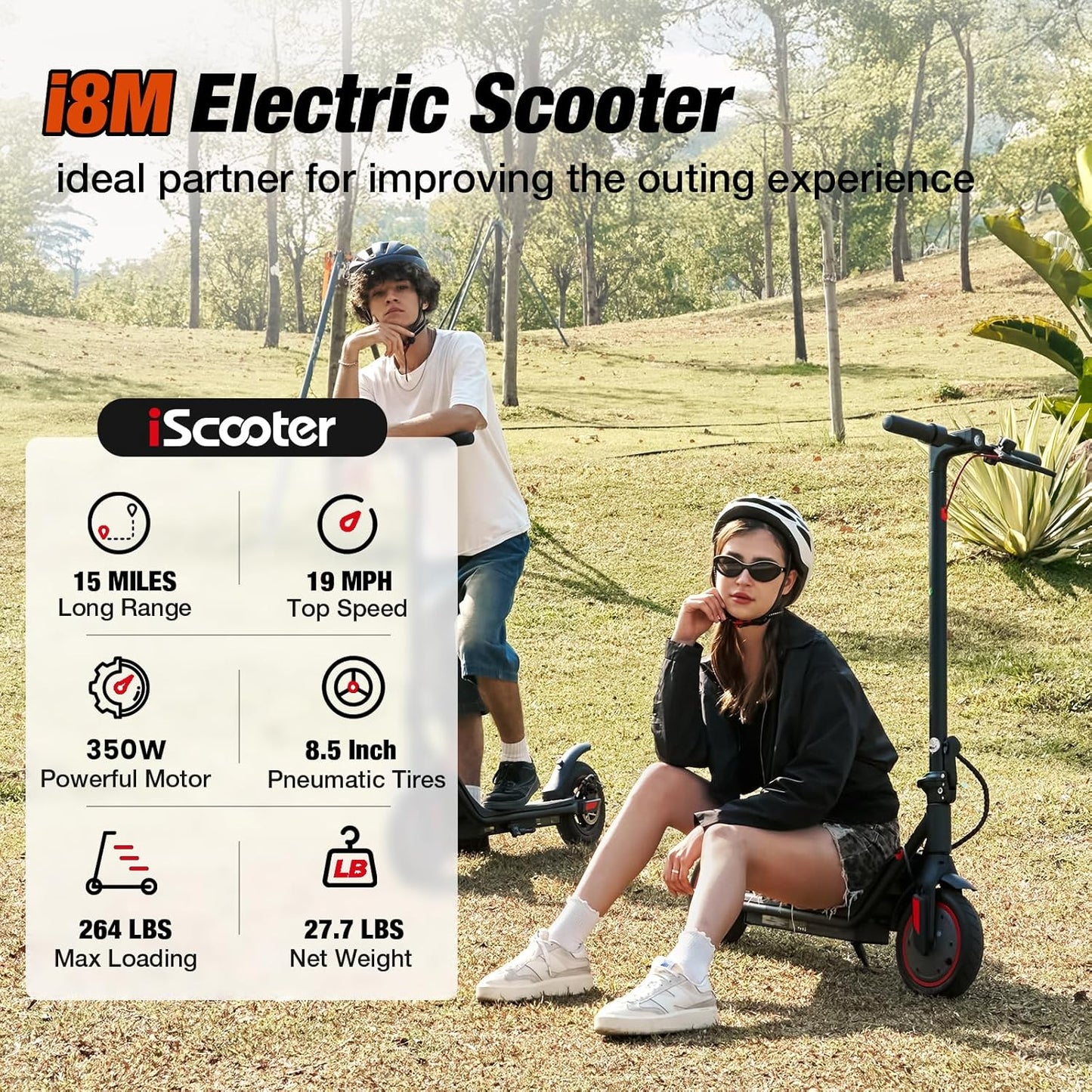Dluxe Ave. Foldable Electric Scooter for Adults 18.7/12.5 Miles Long Range18.7/15.5 Mph Speed 8.5in Honeycomb Tire Folding E Scooter with Double Braking System Electric Scooter for Commuting