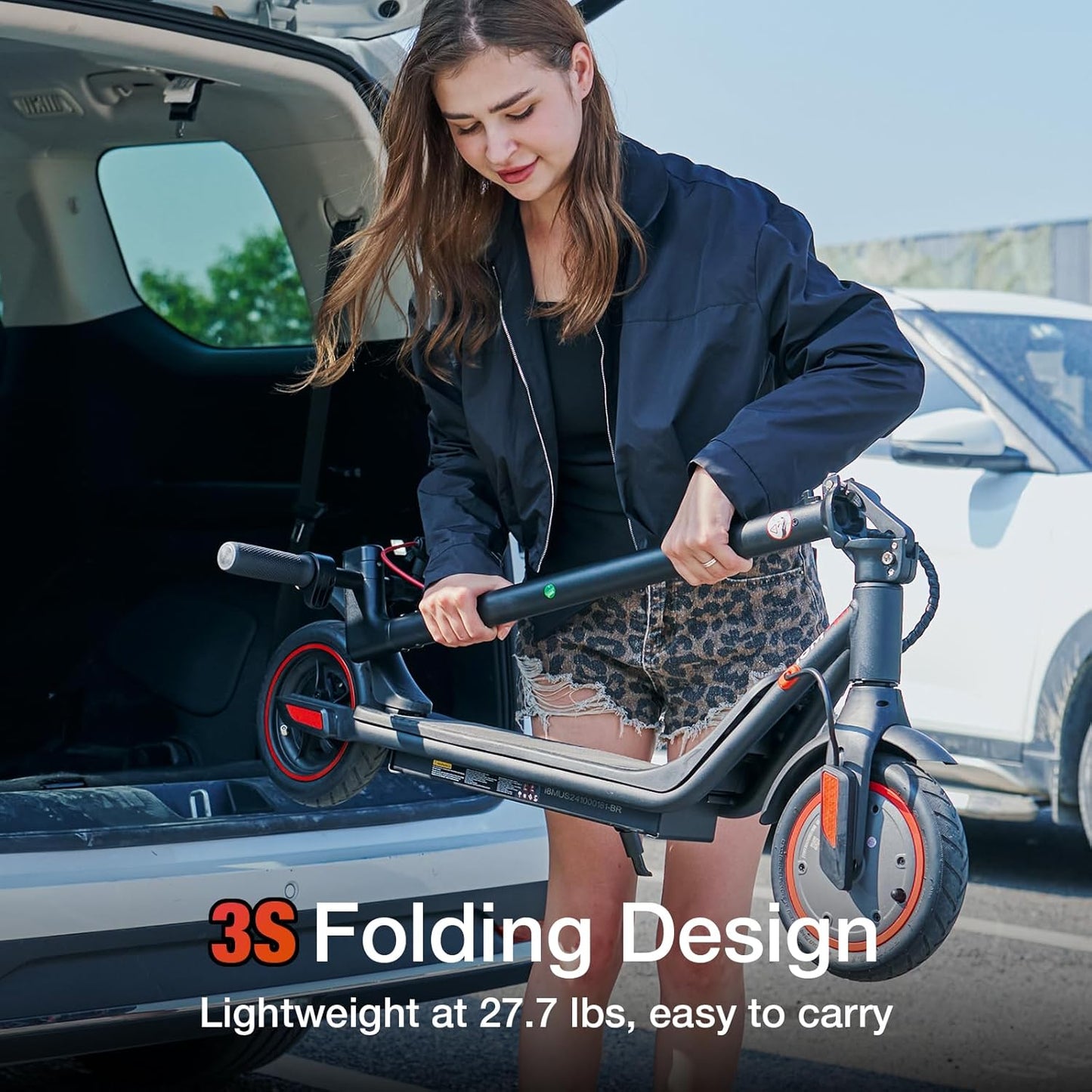 Dluxe Ave. Foldable Electric Scooter for Adults 18.7/12.5 Miles Long Range18.7/15.5 Mph Speed 8.5in Honeycomb Tire Folding E Scooter with Double Braking System Electric Scooter for Commuting
