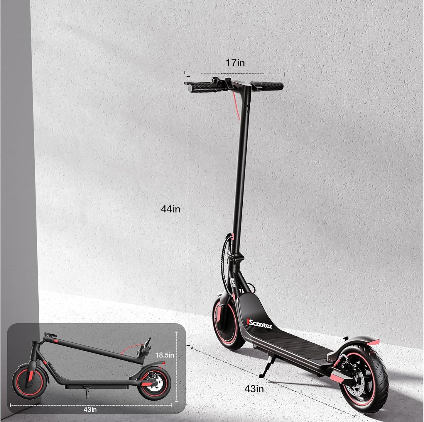Dluxe Ave. Foldable Electric Scooter for Adults 18.7/12.5 Miles Long Range18.7/15.5 Mph Speed 8.5in Honeycomb Tire Folding E Scooter with Double Braking System Electric Scooter for Commuting