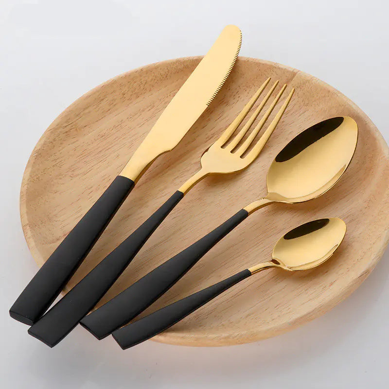 Dluxe Ave. Stainless Steel Cutlery Set - 4-Piece Western Style