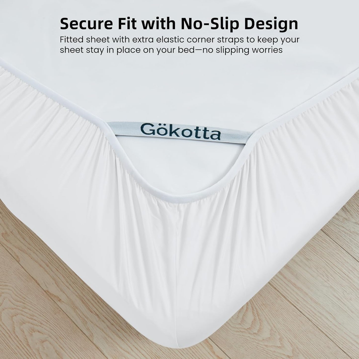Dluxe Ave. ( KING) 6 Pcs Luxury Bed Sheet Set, 100% Rayon Derived from Bamboo, 24" Extra Deep Pocket, Bright White