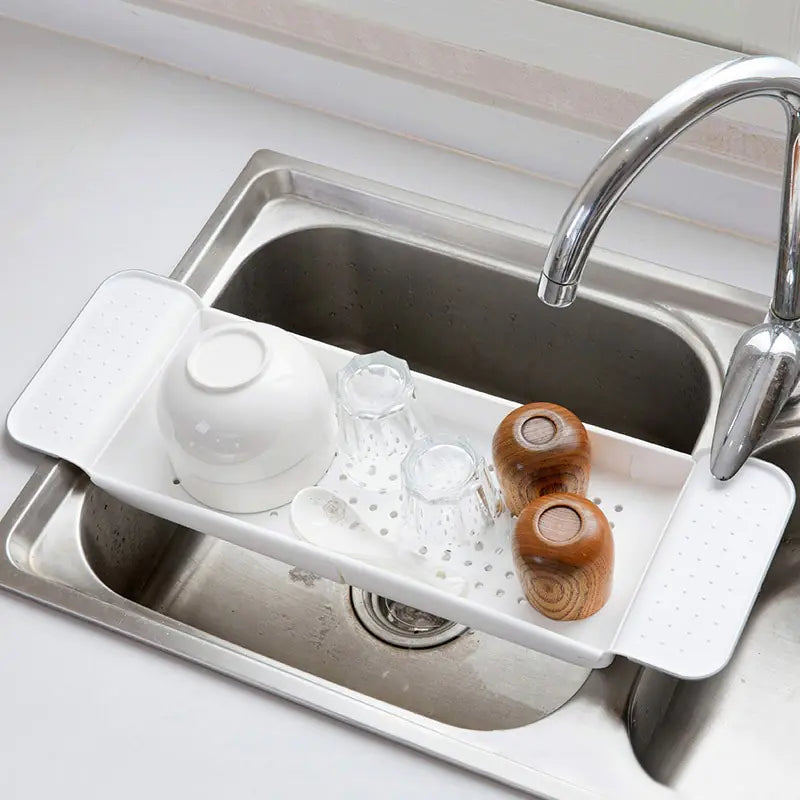 Dluxe Ave. Retractable Bathtub Shelf for Bathroom Storage