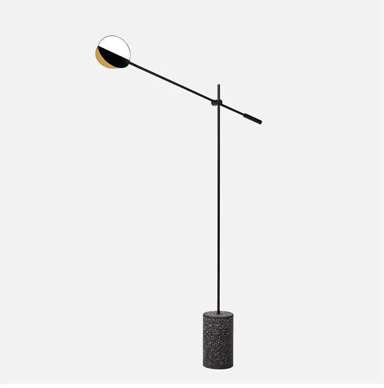Dluxe Ave. Modern Minimalist Reading Floor Lamp with Terrazzo Base
