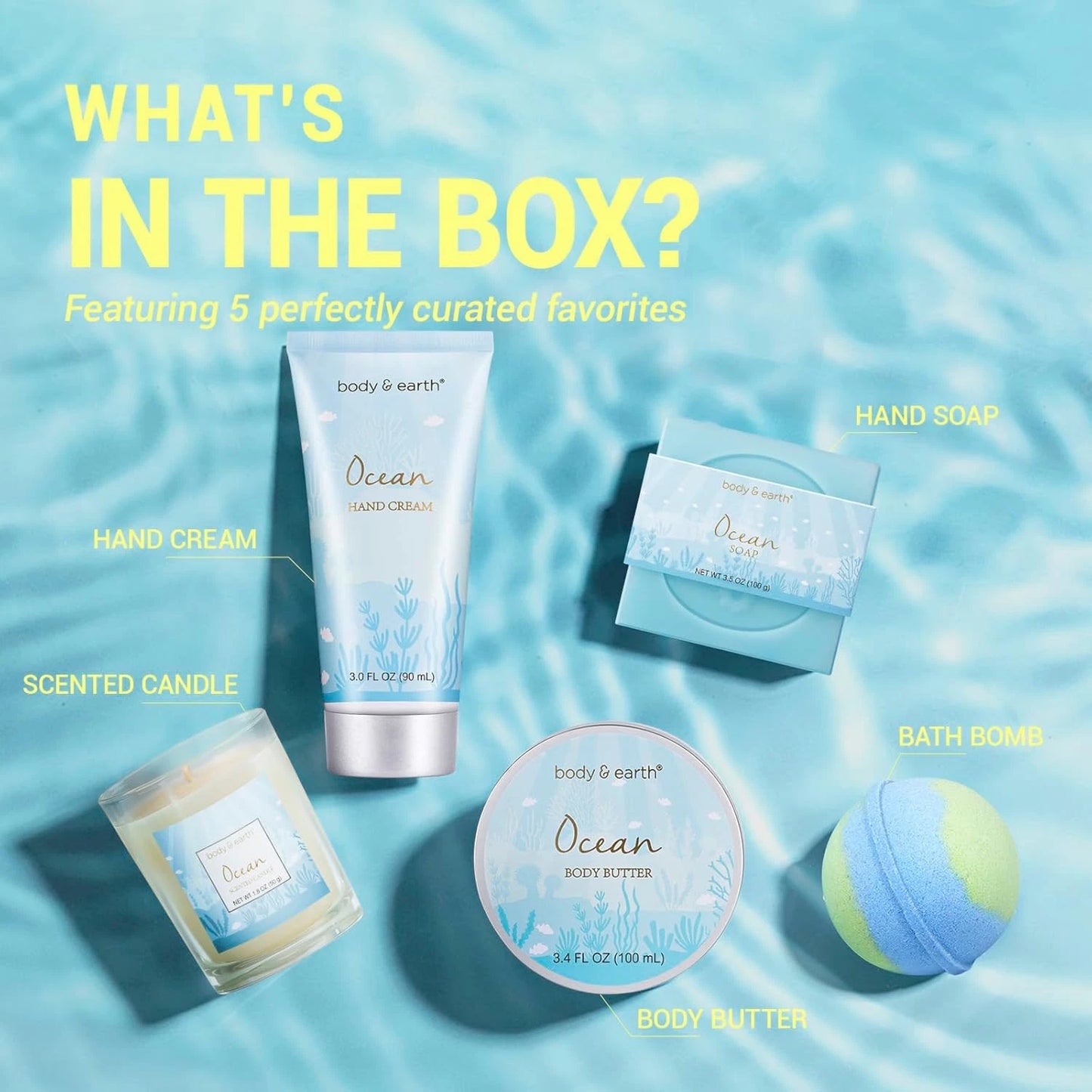 Dluxe Ave.  Ocean Scented Spa/ Bath and Body/ 5 Pcs