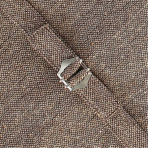 Dluxe Ave. (MEDIUM) Mens 6 Button Formal Herringbone Tweed Vest Barleycorn/ Tan