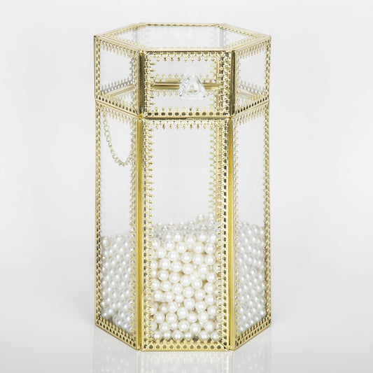 Dluxe Ave. Glass Makeup Brush Holder with Lid Organizer