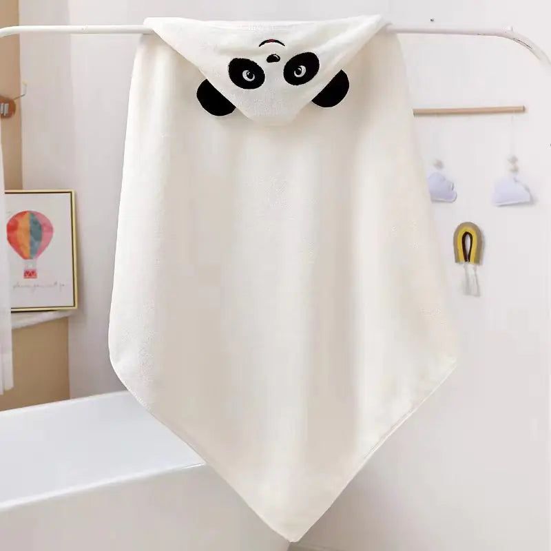 Dluxe Ave. Soft Coral Fleece Hooded Towel for Babies and Kids