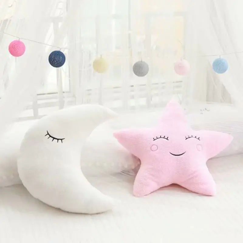 Dluxe Ave. Plush Moon Star Cloud Raindrop Baby Pillow Decor