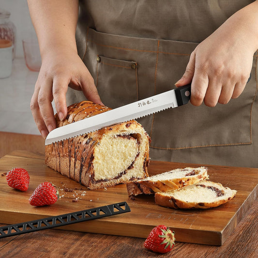 Dluxe Ave. 8 inch Serrated Bread Knife,Dishwasher Safe (8 inch Blade with 5 inch Handle)