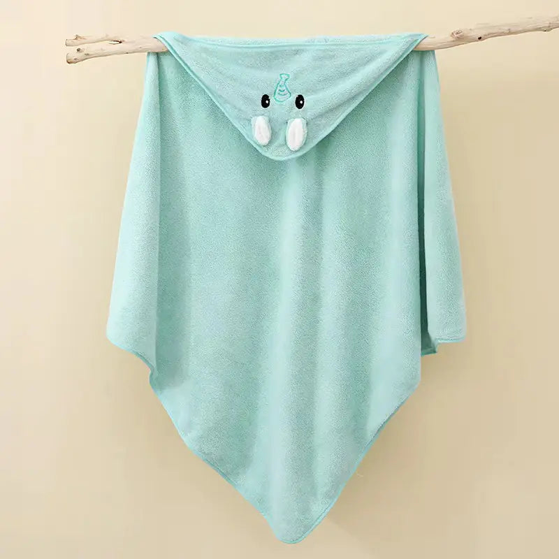 Dluxe Ave. Soft Coral Fleece Hooded Towel for Babies and Kids