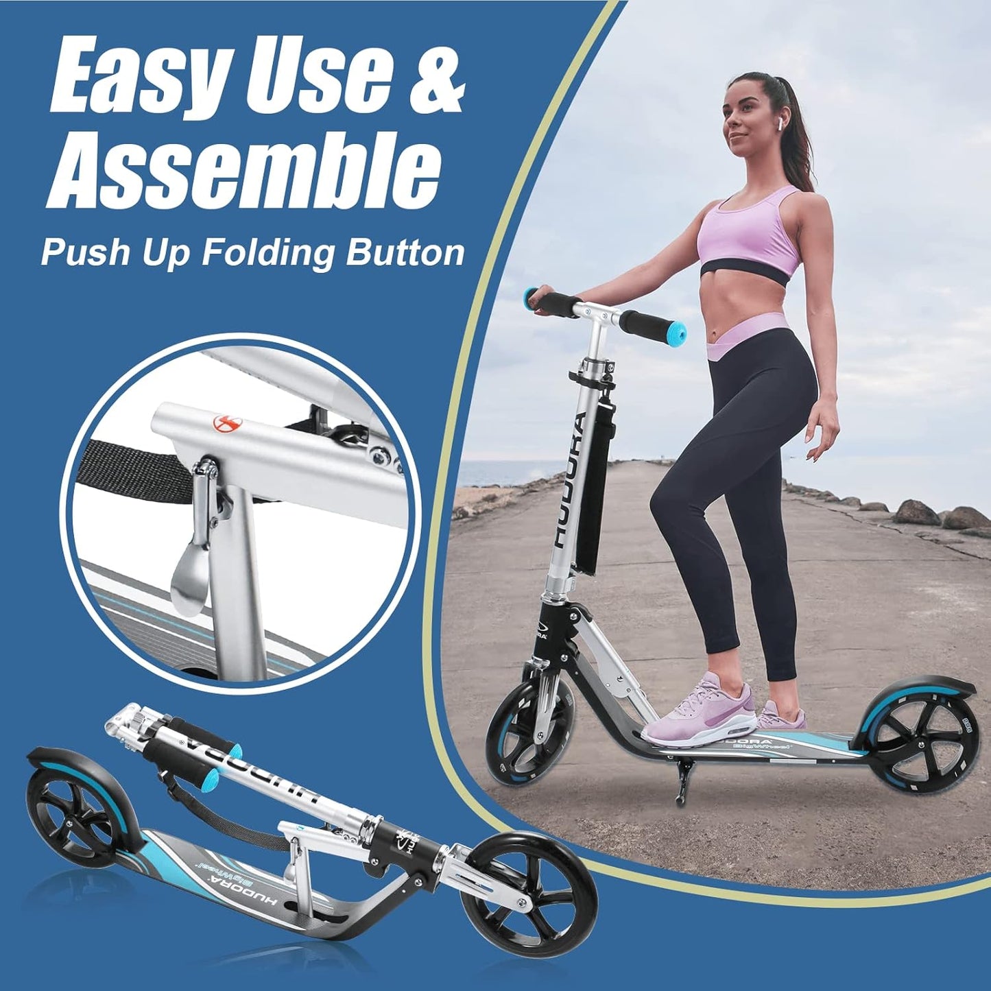 Dluxe Ave. BigWheel 205 Kick Scooter The Original with RX Pro Technology, Folding
