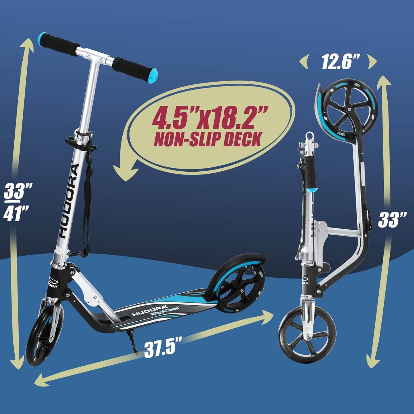 Dluxe Ave. BigWheel 205 Kick Scooter The Original with RX Pro Technology, Folding