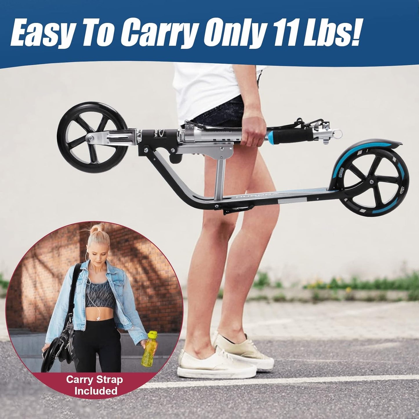 Dluxe Ave. BigWheel 205 Kick Scooter The Original with RX Pro Technology, Folding