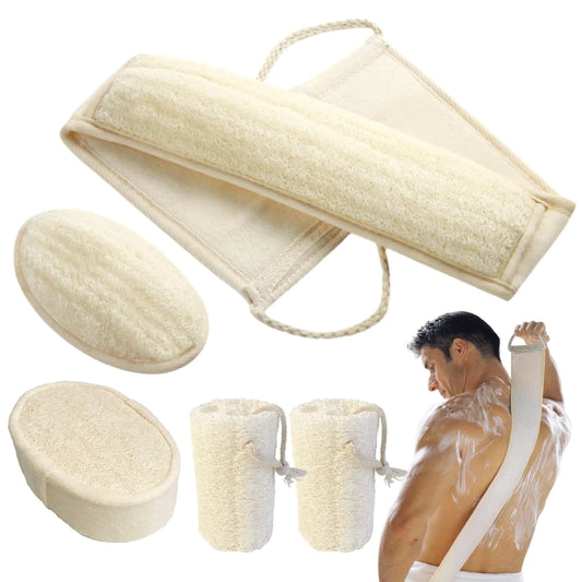 Dluxe Ave. YUNKWONG Natural Loofah Sponge Loofah Exfoliating Body Scrubber for Men Women  (5 pcs in Box)