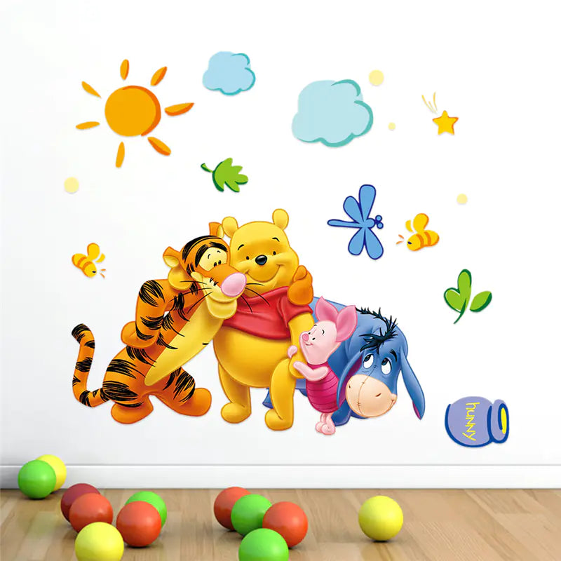 Dluxe Ave. Winnie the Pooh Wall Stickers for Kids Room Decor