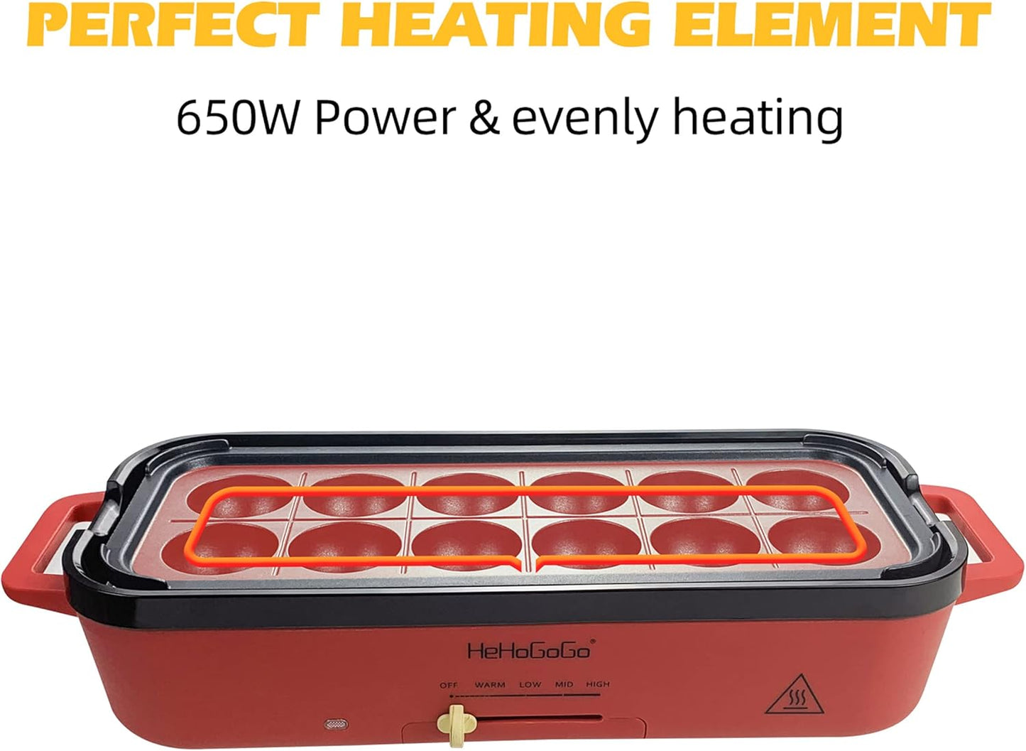 Dluxe Ave. Multifunctional Electric Griddle, Nonstick Baking Maker with 3 Interchangeable Pans