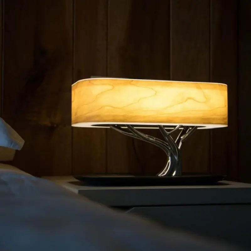 Dluxe Ave. Tree Light Bluetooth Speaker Lamp with Wireless Charger