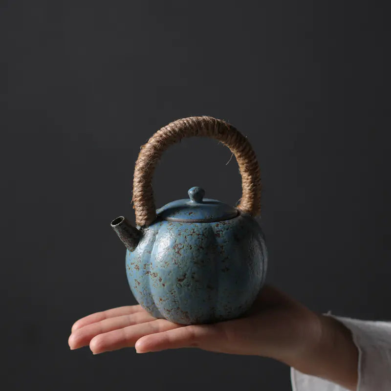 Dluxe Ave. Japanese Vintage Ceramic Teapot with Handle for Tea