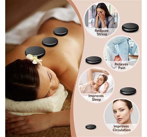 Dluxe Ave. Massage Stones with Heater Kit/ 18Pcs