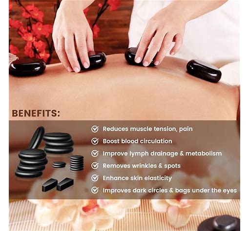 Dluxe Ave. Massage Stones with Heater Kit/ 18Pcs