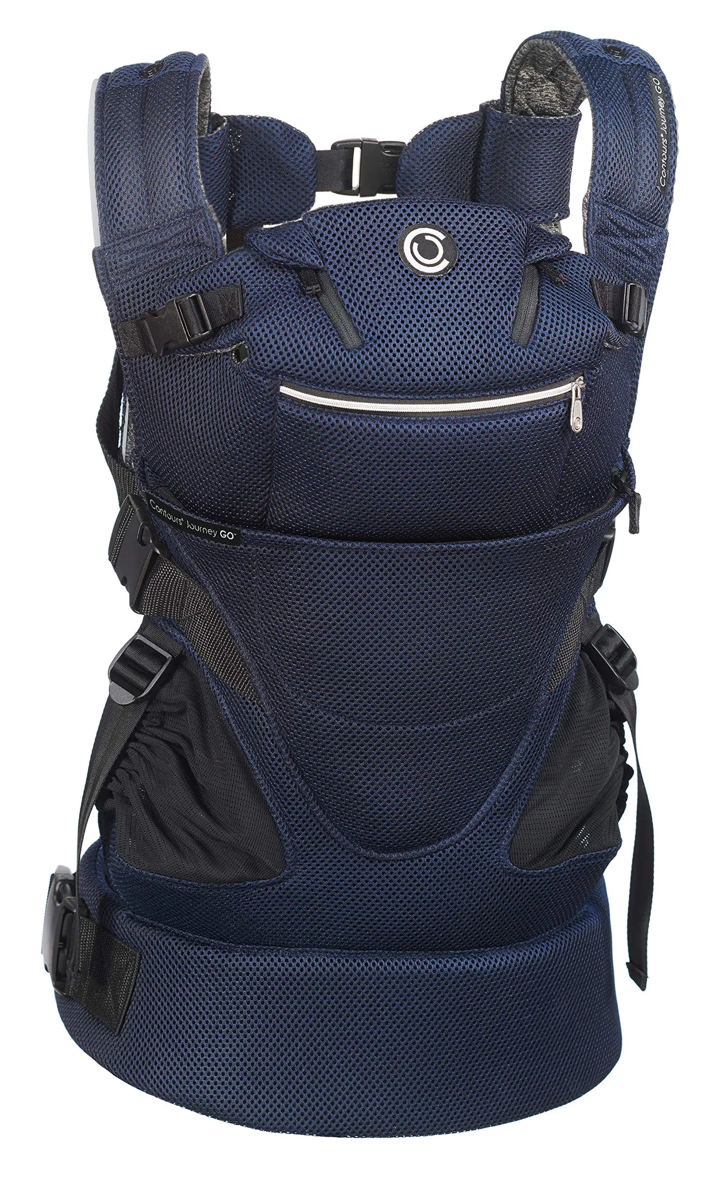 Dluxe Ave. Baby Carrier with Pockets/ Face in Face Out Front Back & Hip (8-45 lbs)/ Cosmos Navy