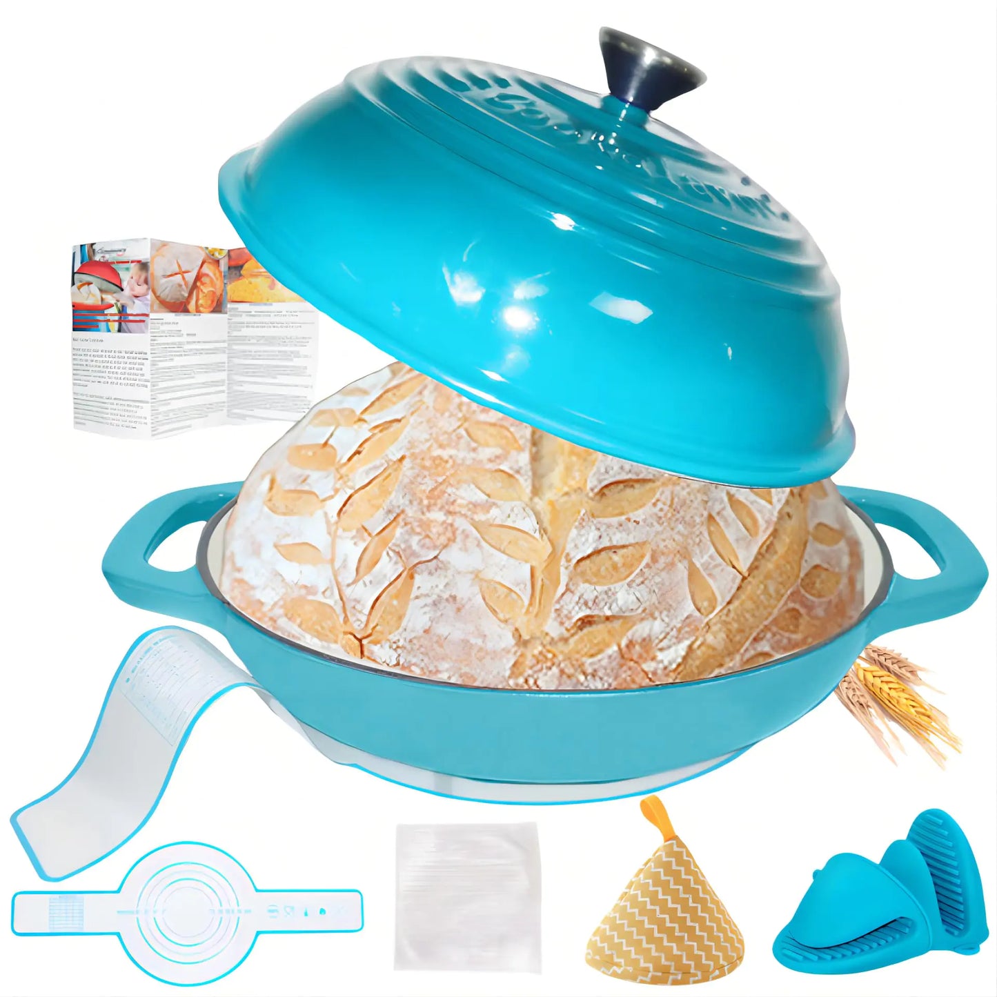 Dluxe Ave. Cast Iron Enameled Bread Pan/ 11"Dutch Oven
