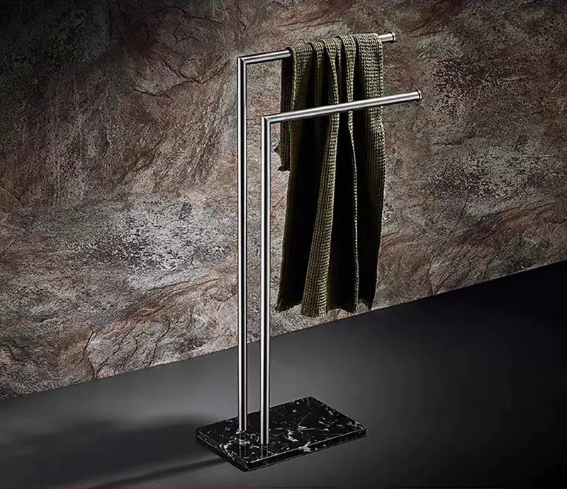 Dluxe Ave.Marble Freestanding Towel Rack for Bathroom Storage