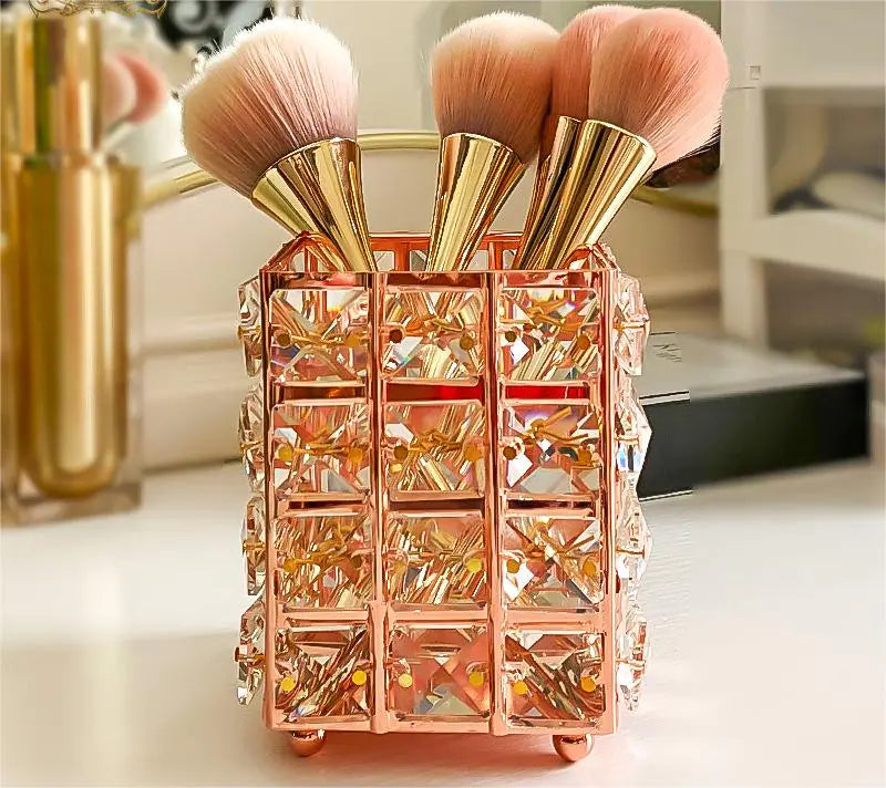 Dluxe Ave. European Crystal Makeup Brush Holder and Organizer