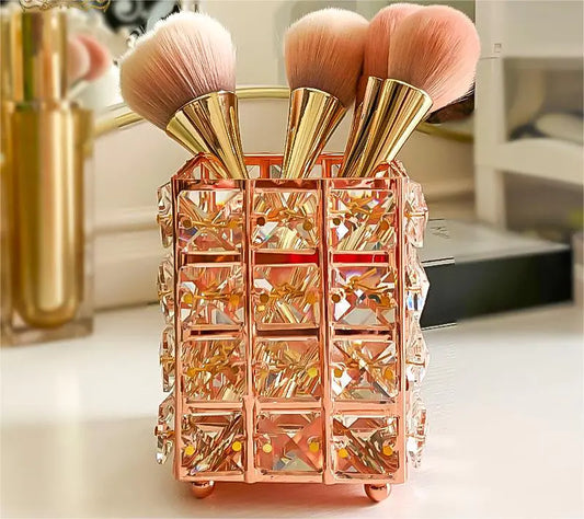 Dluxe Ave. European Crystal Makeup Brush Holder and Organizer