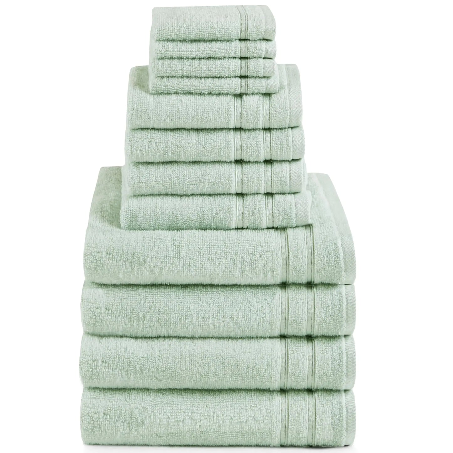 Dluxe Ave. 12 Piece Luxury Bath Towel Set/ 100% Cotton (Green)