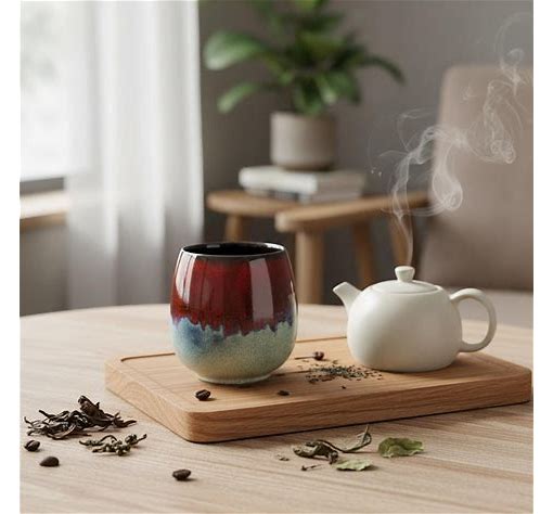 Dluxe Ave. Italian Abstract Ceramic Espresso Coffee Cup (Single Piece)