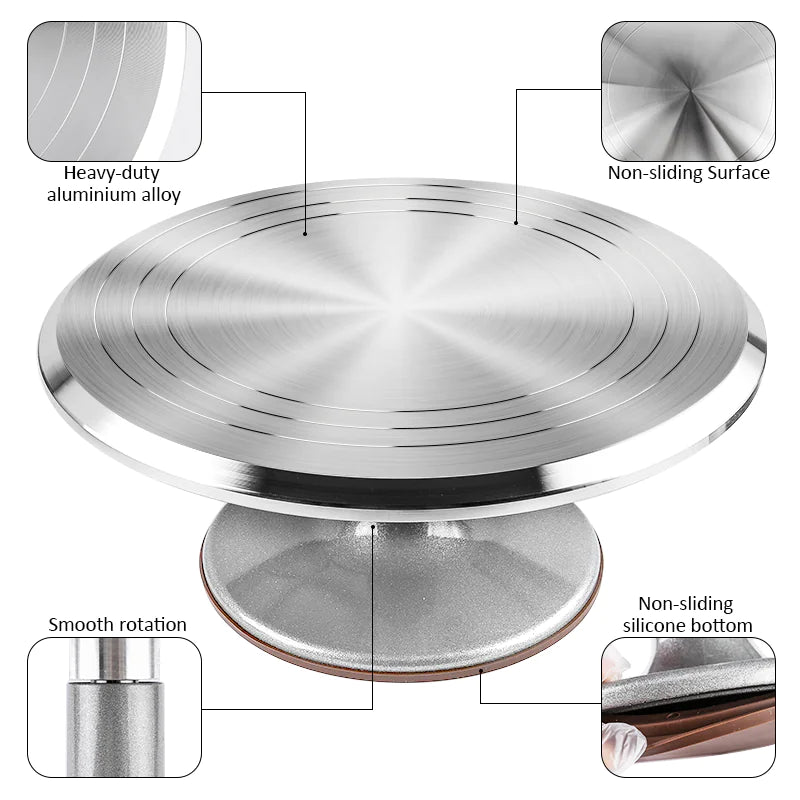 Dluxe Ave. Aluminum Alloy Rotating Cake Decorating Turntable