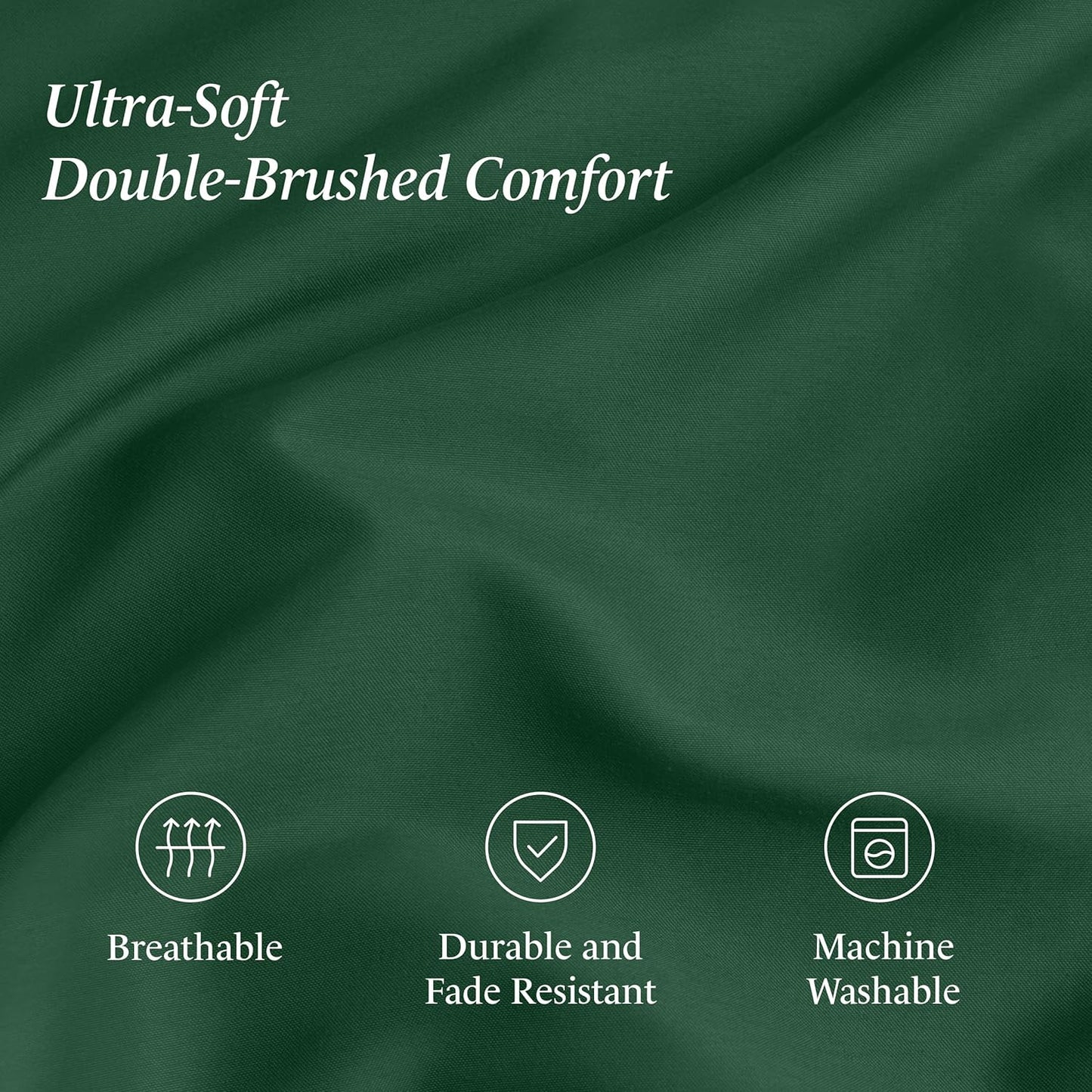 Dluxe Ave. ( FULL )  Extra Long Sheet Set,  Extra Soft Easy, Deep Pockets, XL Forest Green