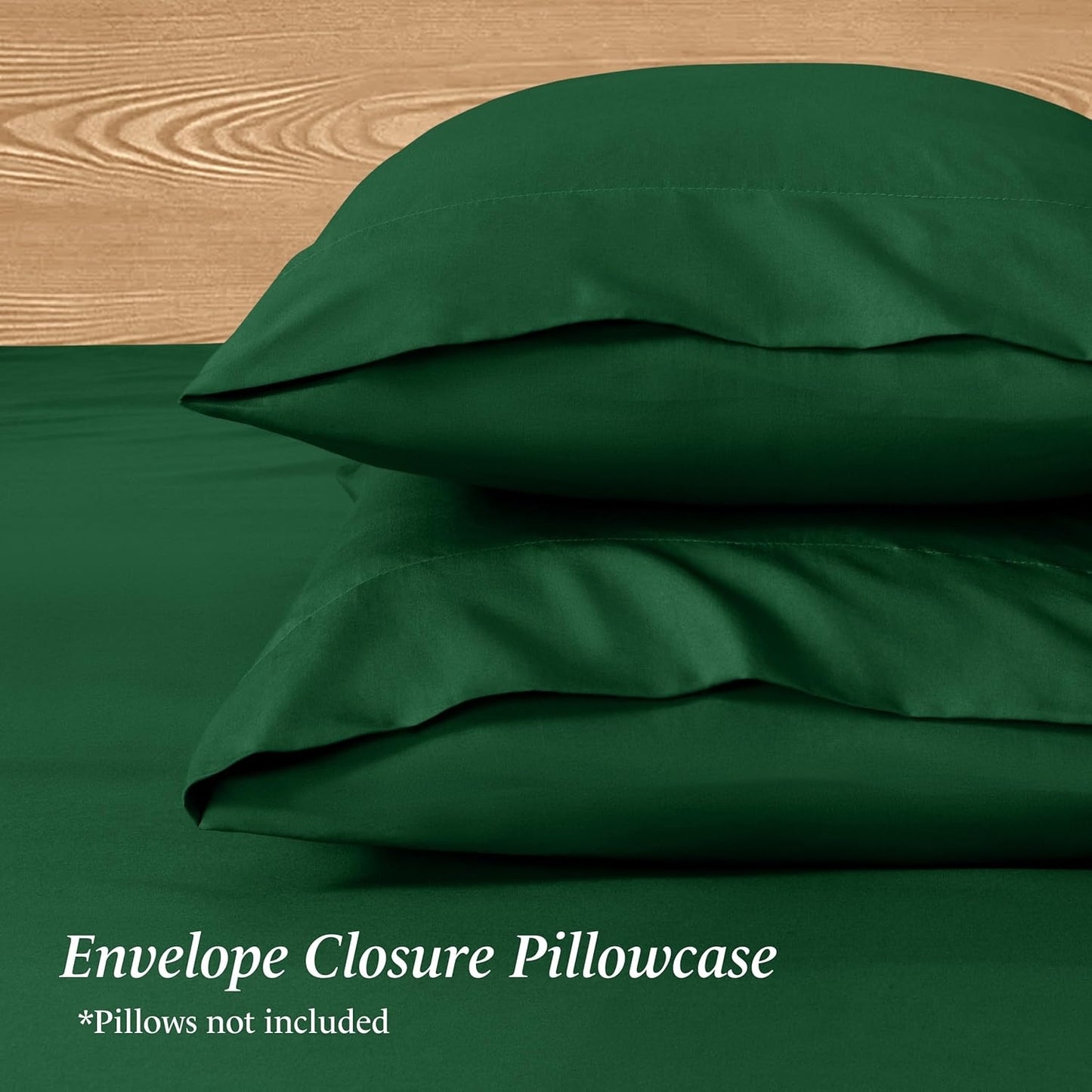 Dluxe Ave. ( FULL )  Extra Long Sheet Set,  Extra Soft Easy, Deep Pockets, XL Forest Green