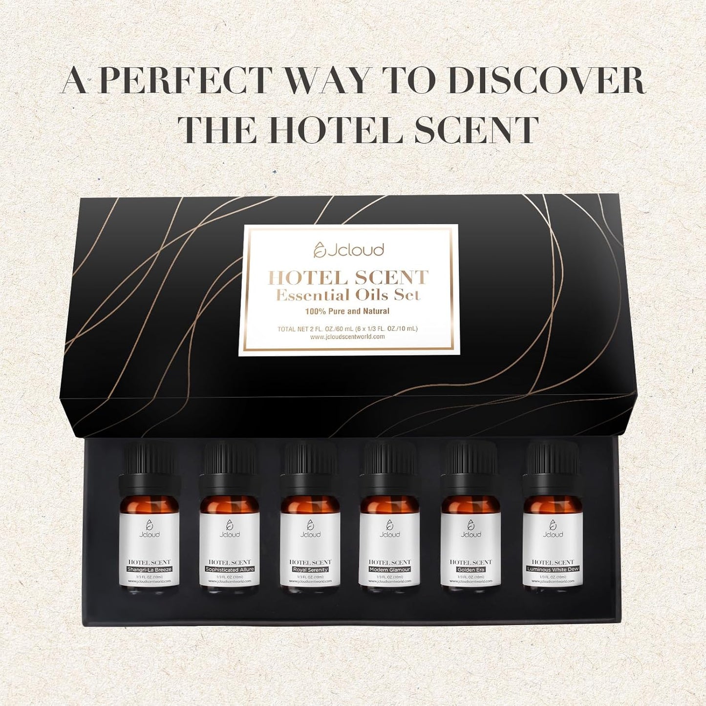 Dluxe Ave.  6 Luxury Hotel Inspired Essential Oils/ Pure Aromatherapy Diffuser / 6x10mL