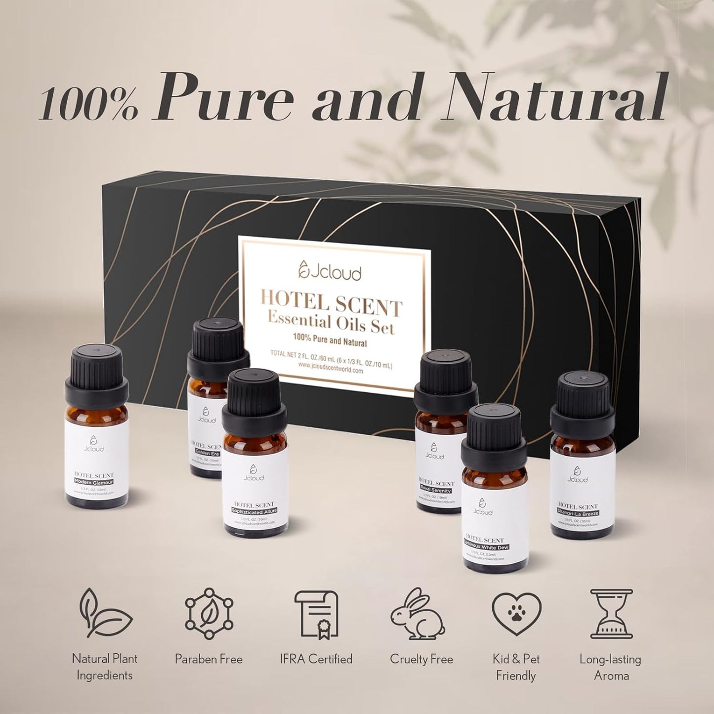 Dluxe Ave.  6 Luxury Hotel Inspired Essential Oils/ Pure Aromatherapy Diffuser / 6x10mL