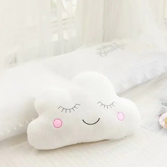 Dluxe Ave. Plush Moon Star Cloud Raindrop Baby Pillow Decor