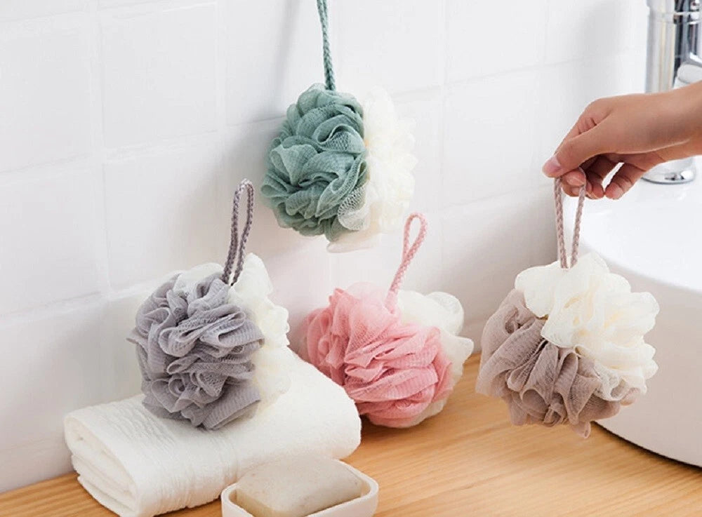 Dluxe Ave. Shower Loofah Sponge for Body Bath, Exfoliating Body Scrubber